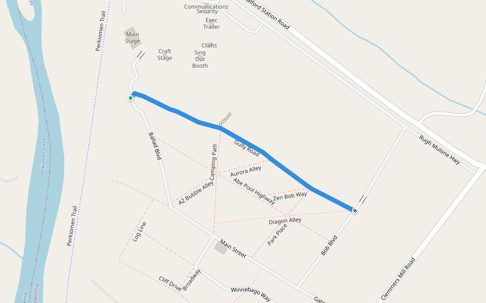 Gully Road walking route map in Harleysville