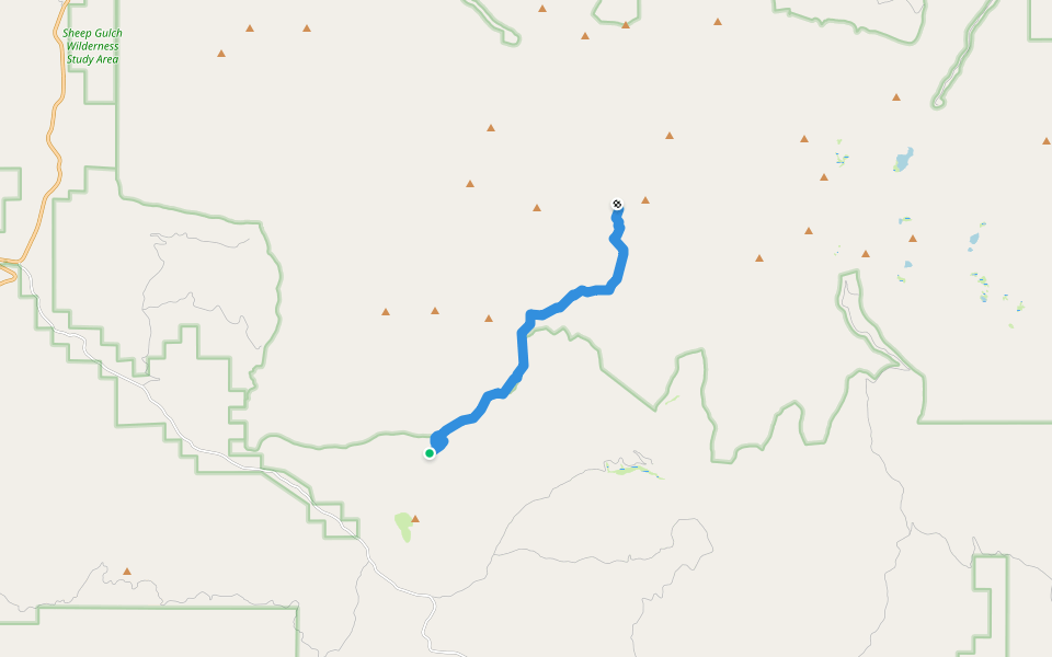 Table Mountain Trail #217 walking route map in Canyon City