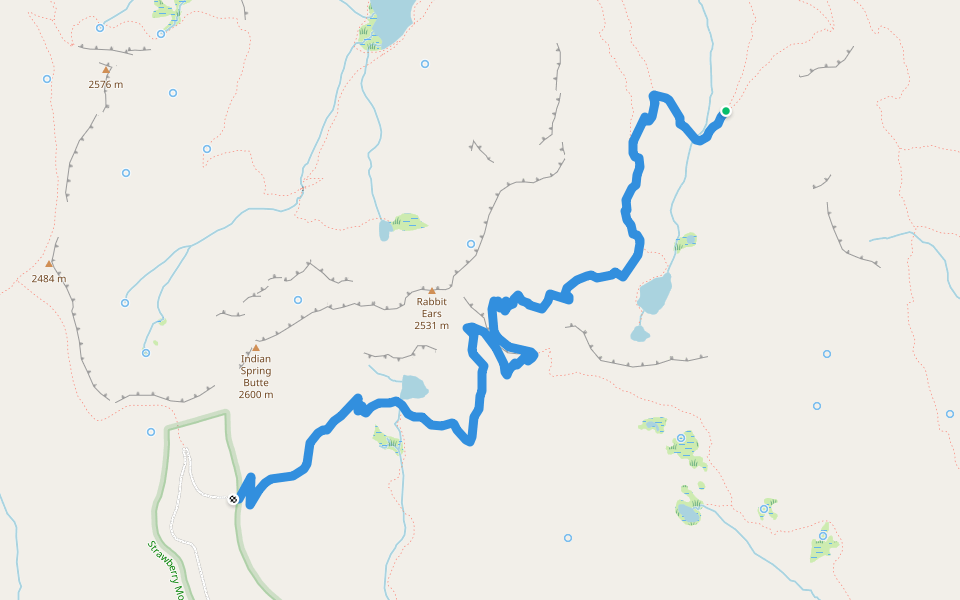 Skyline Trail #385 walking route map in Prairie City