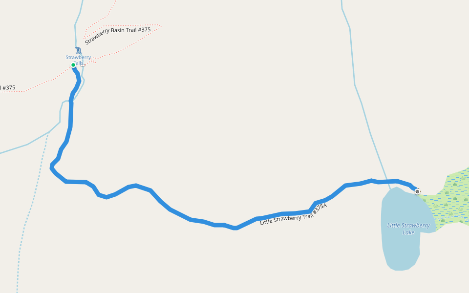 Little Strawberry Trail #375A walking route map in Prairie City