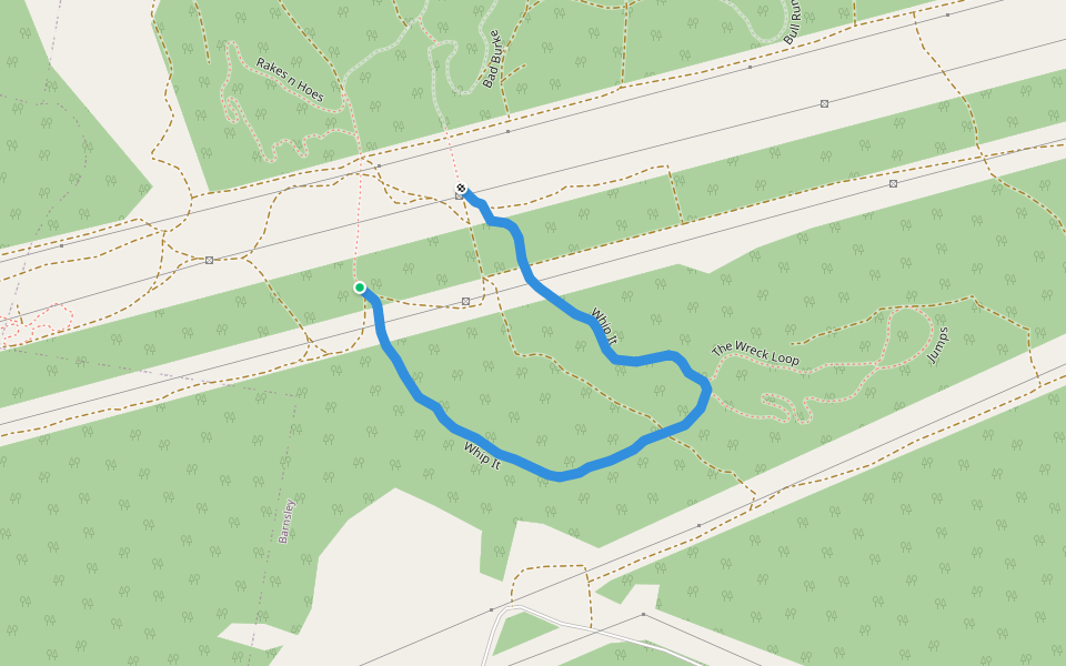 Whip It walking route map in Barnsley