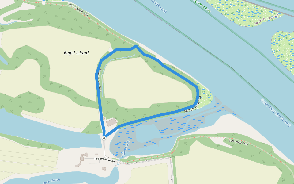 Triangle Loop Trail walking route map in Delta