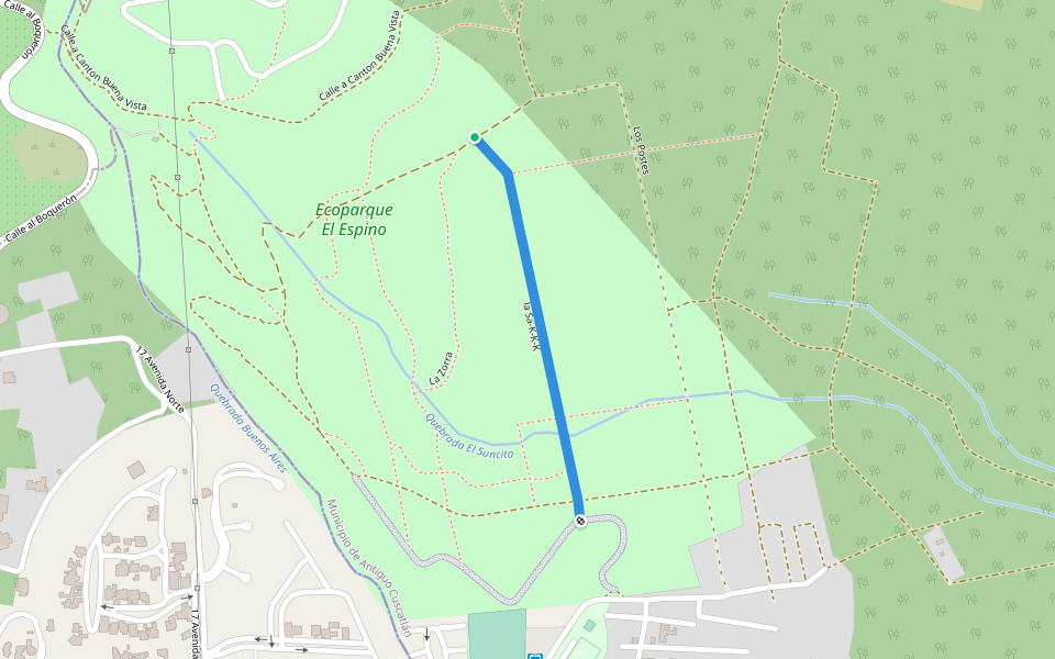 la Sa-K-K-K walking route map in Santa Tecla