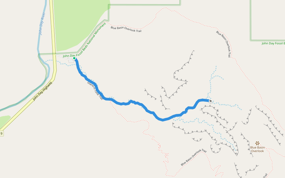 Island in Time Trail walking route map in Kimberly
