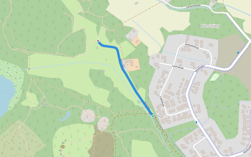 6km latu walking route map in Överjeppo