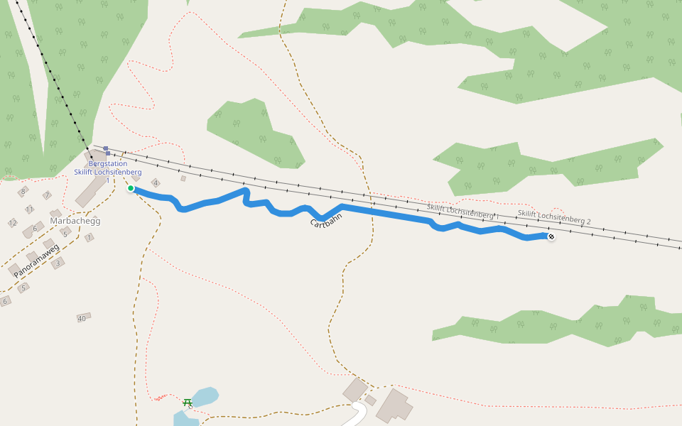 Cartbahn walking route map in Escholzmatt-Marbach