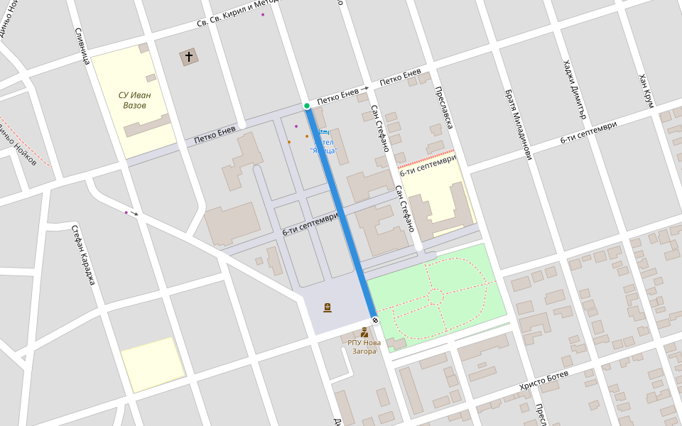 Васил Левски walking route map in Kipilovo