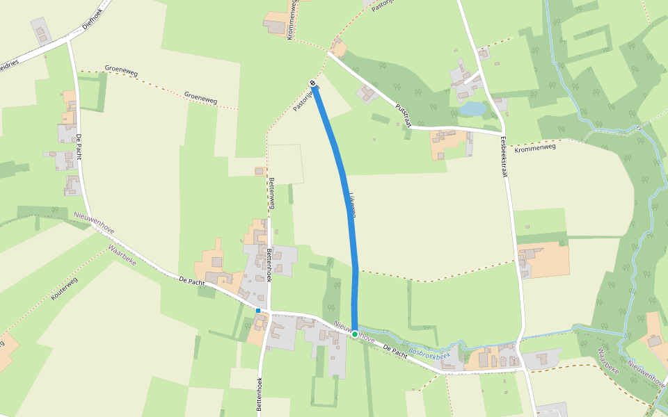 Lijkeweg walking route map in Geraardsbergen