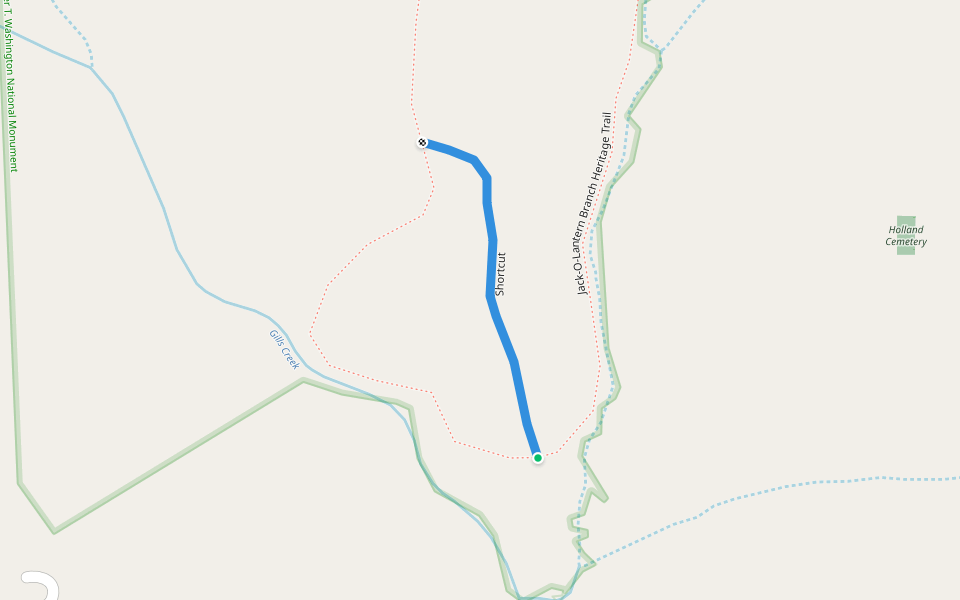 Shortcut walking route map in Wirtz