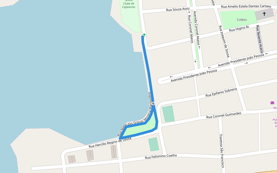 Rua Maria das Graças Moreira Manissobra walking route map in Cajazeiras