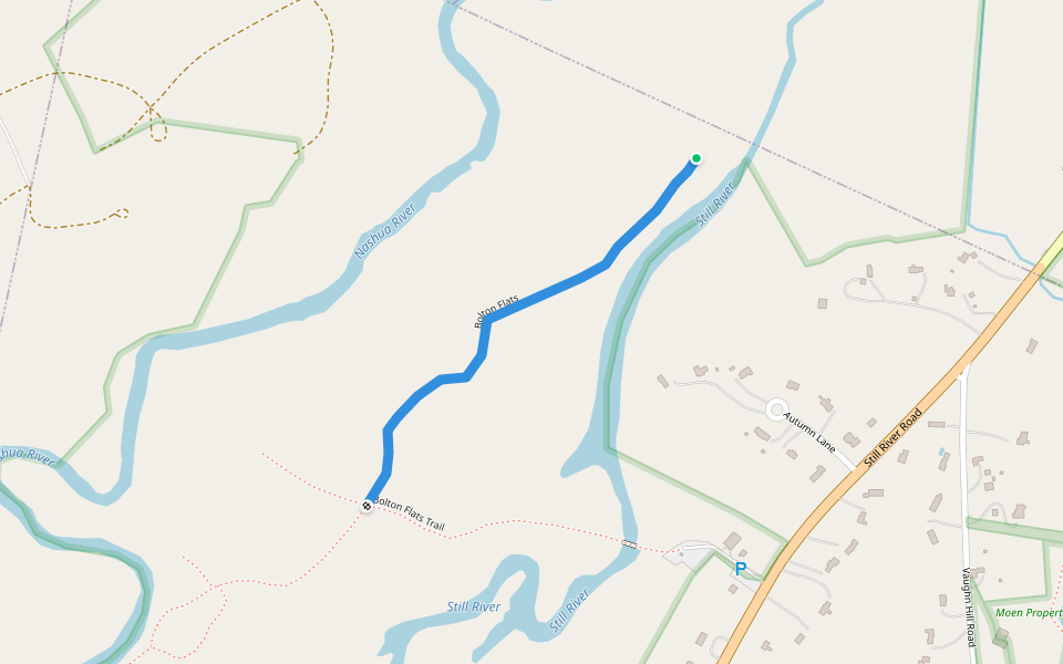 Bolton Flats walking route map in Bolton