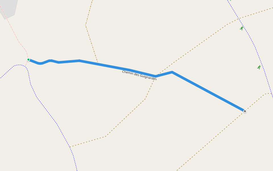 Chemin des Guignardes walking route map in Le Bois-Plage-en-Ré