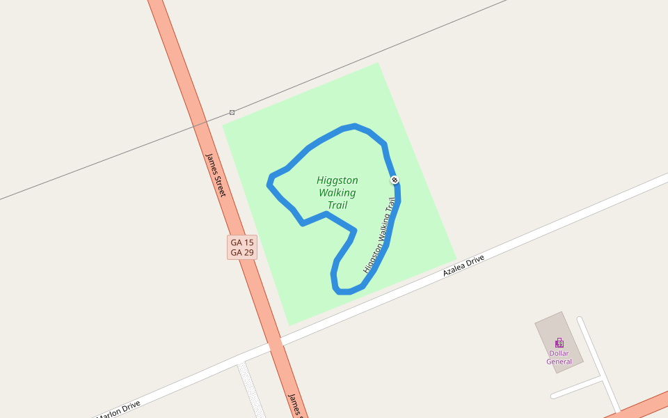 Walking Trail walking route map in Ailey