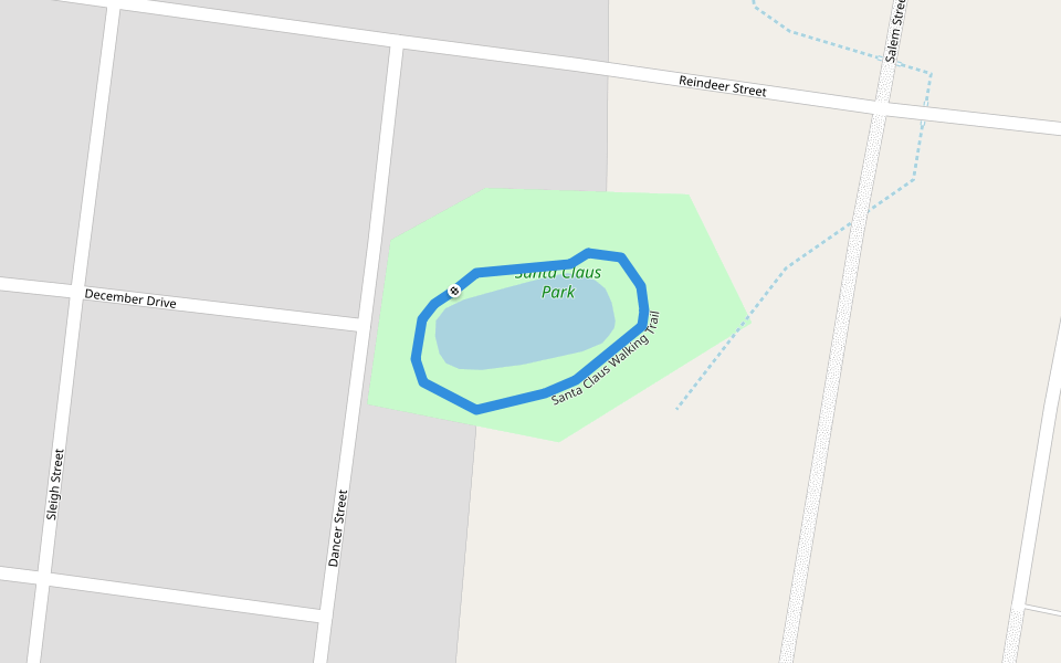 Santa Claus Walking Trail walking route map in Lyons