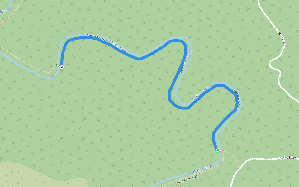 Catlin River Track walking route map in Owaka Valley