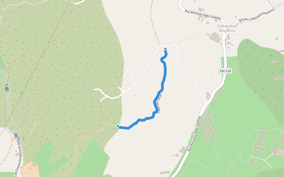 Trilho das Cercas walking route map in Bucelas