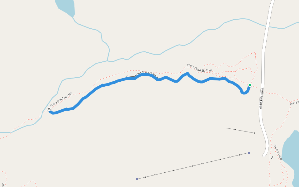 Competition Trails (2.5km) walking route map in Clarenville
