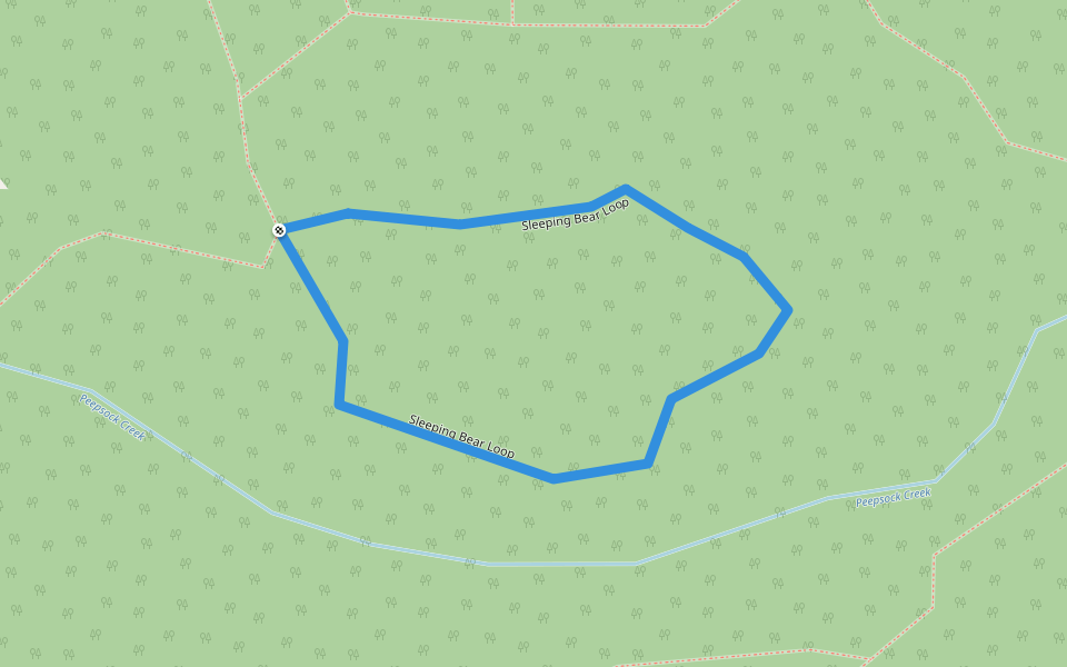 Sleeping Bear Loop walking route map in Houghton