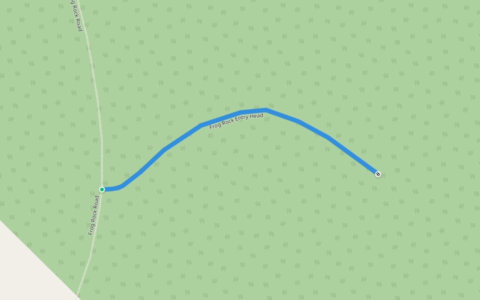Frog Rock Entry Head walking route map in New Boston