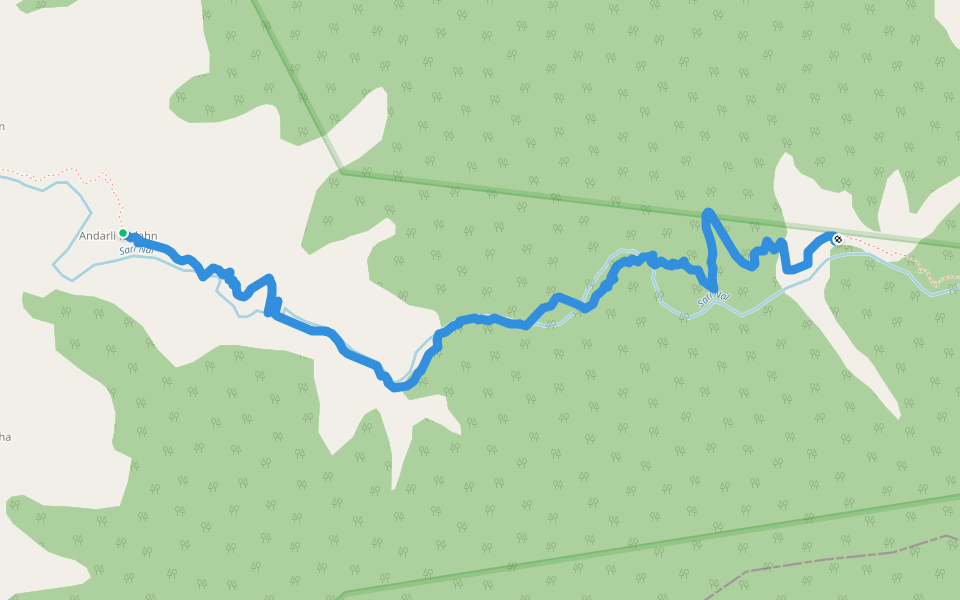 Andarli-Malhan Dhaniara Trail walking route map in Lohardi