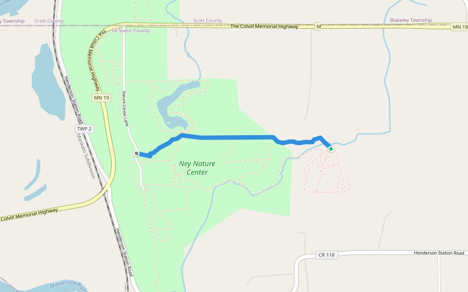 Field Trail walking route map in Henderson