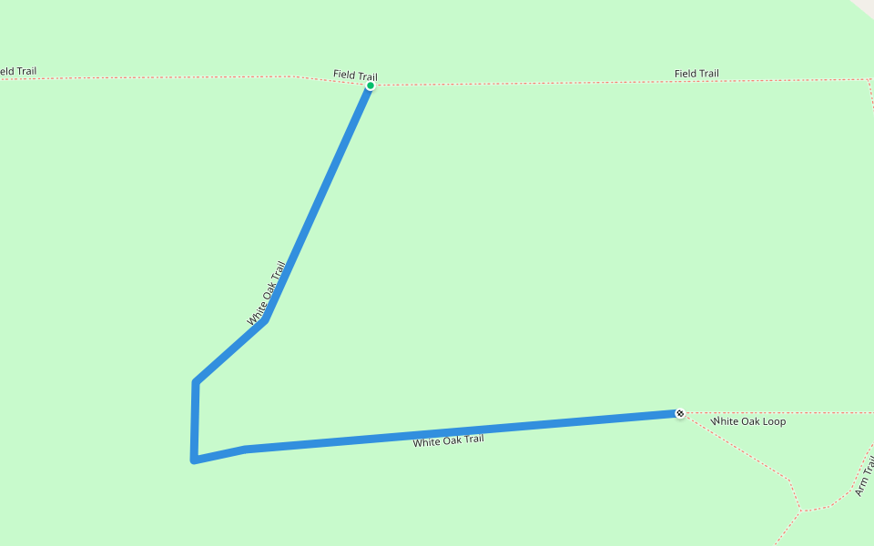 White Oak Trail walking route map in Henderson