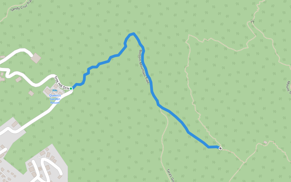 Bottom Mountain Trail walking route map in Zion's Hill