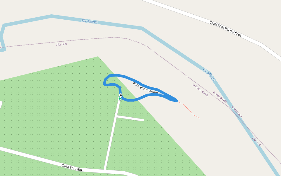 Pista entrenamiento de BTT walking route map in Vila-real