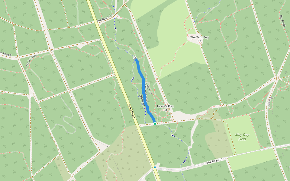 Double Shocker walking route map in Brandon