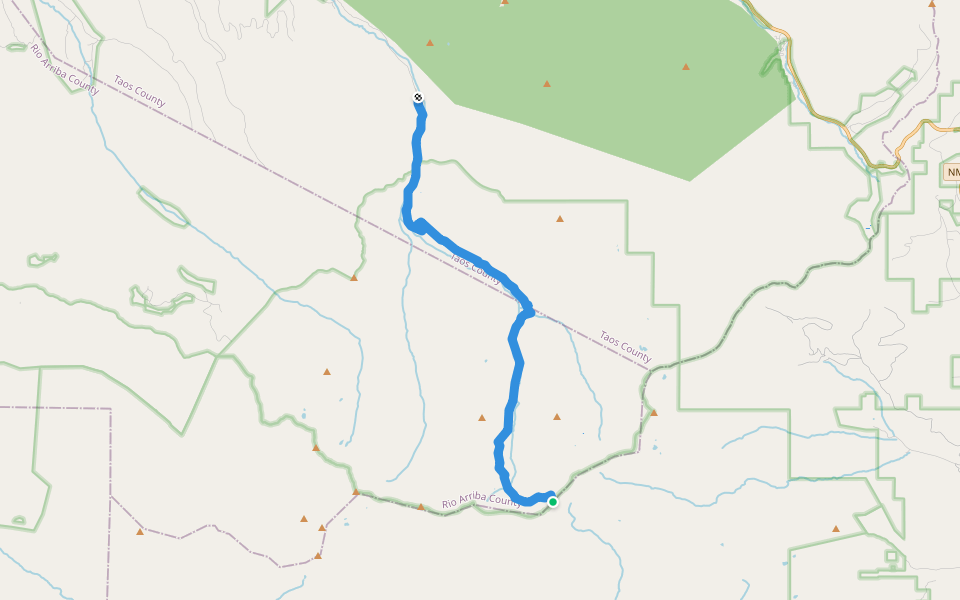 Middle Fork Trail (24) walking route map in Chamisal