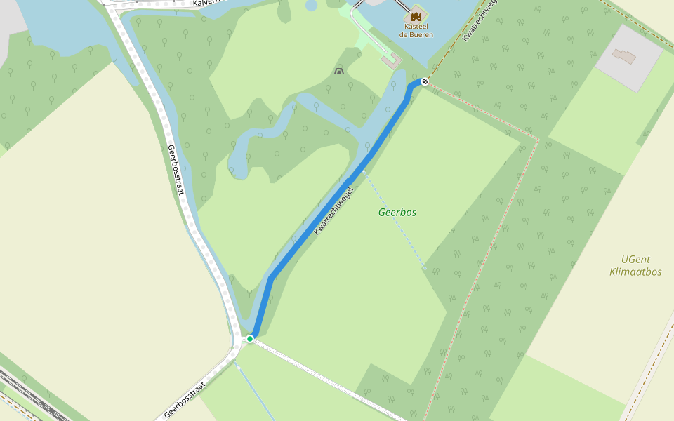 Kwatrechtwegel walking route map in Melle