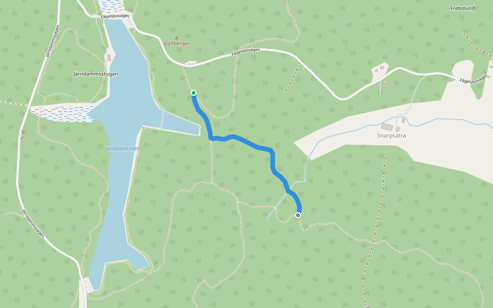 5 och10 km walking route map in Sala