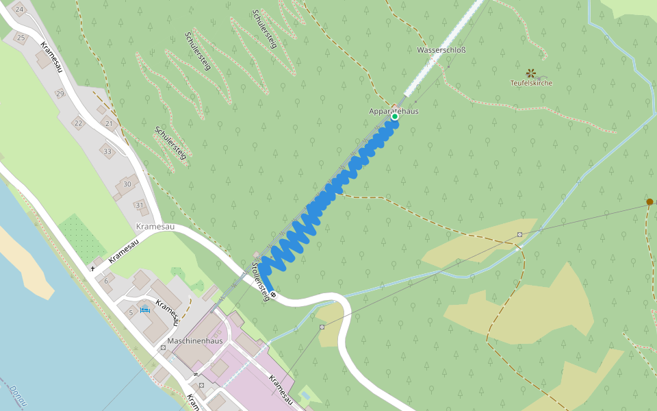 Stollensteig walking route map in Kramesau