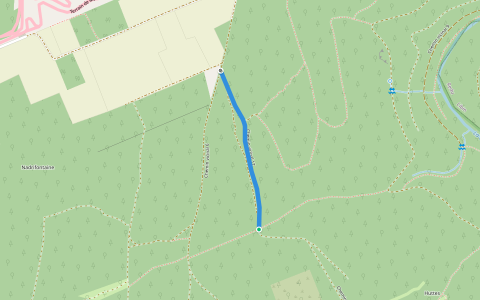 Chemin vicinal 17 walking route map in Daverdisse