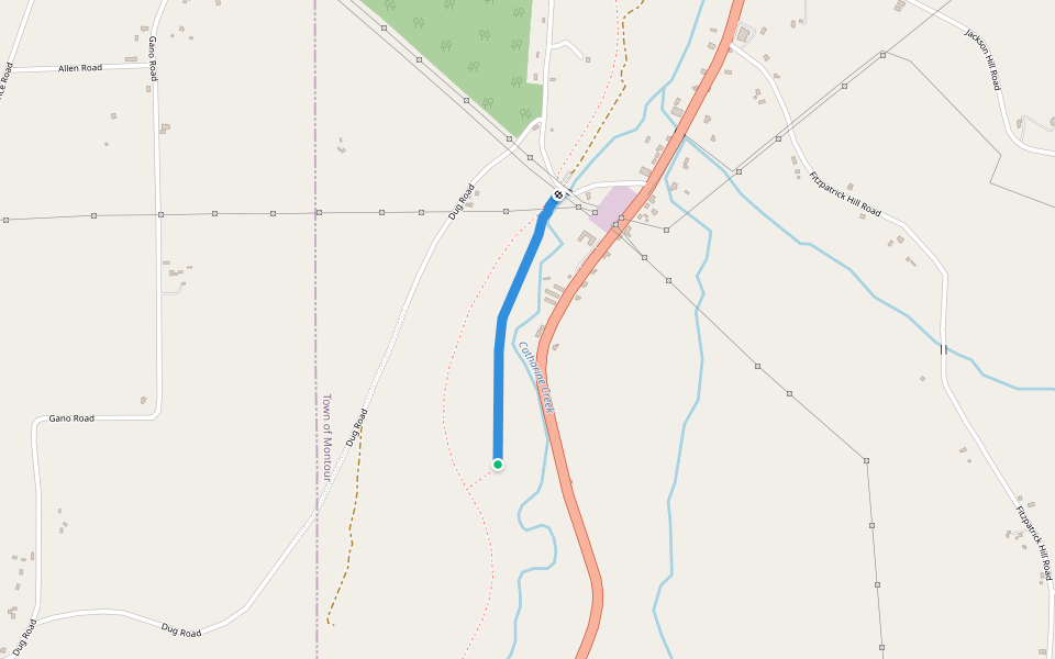 Catharine Valley Trail walking route map in Millport