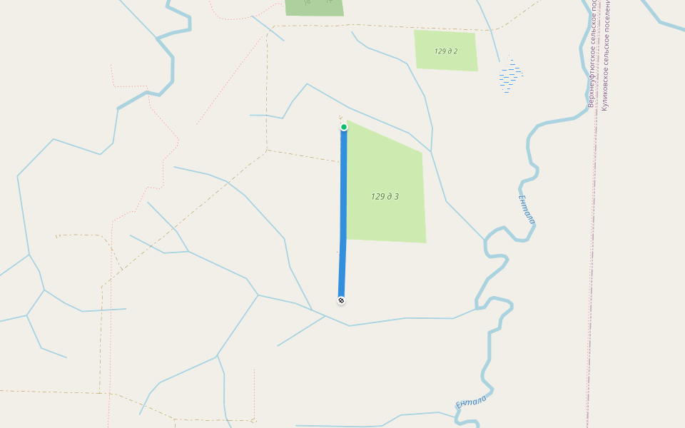 по карте walking route map in Yental'skiy