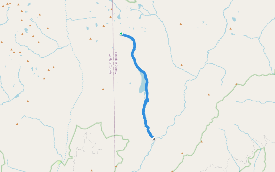 Lake Fork Trail (528) walking route map in Chimney Rock