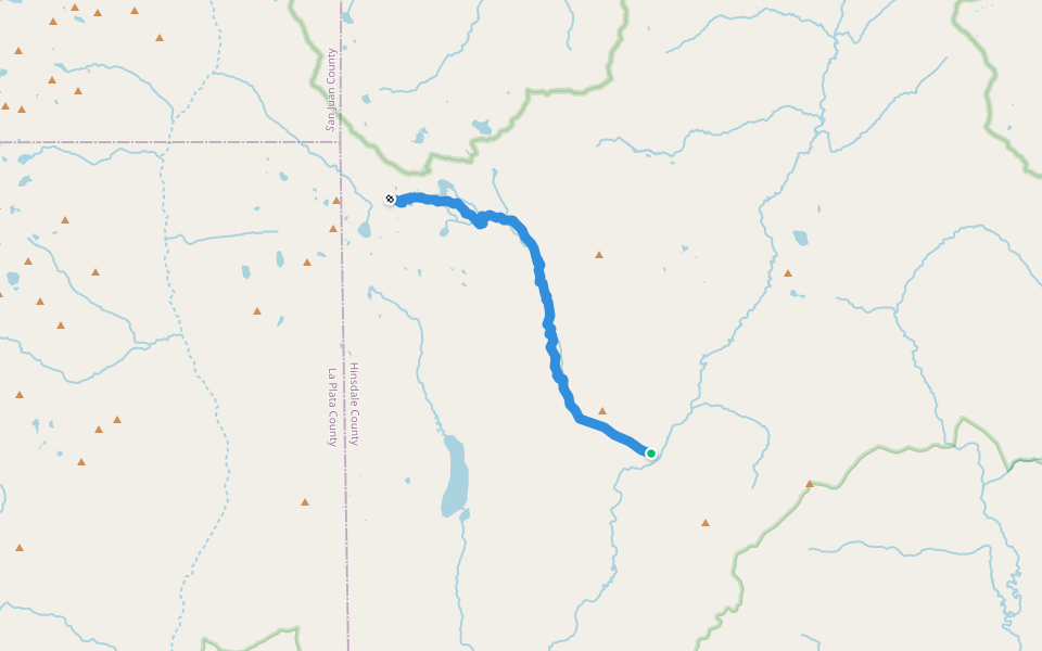 Flint Creek Trail (527) walking route map in Chimney Rock
