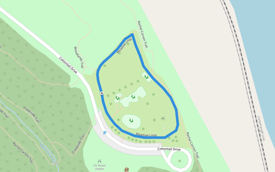 Meadow Loop walking route map in Natrona Heights