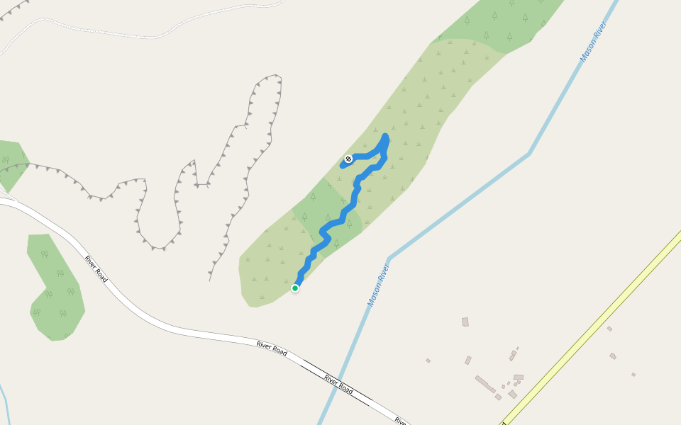 Tuke Ngahere Bush Walk walking route map in Waiau