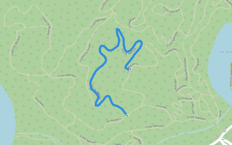 Guy H. Mehuys walking route map in Sainte-Adèle