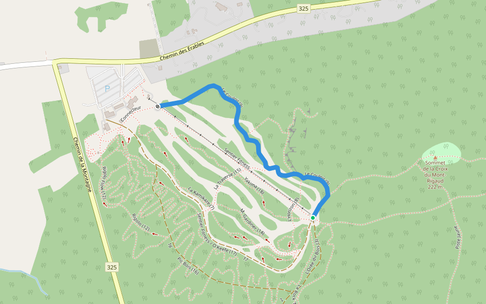 Le Couloir (9) walking route map in Rigaud