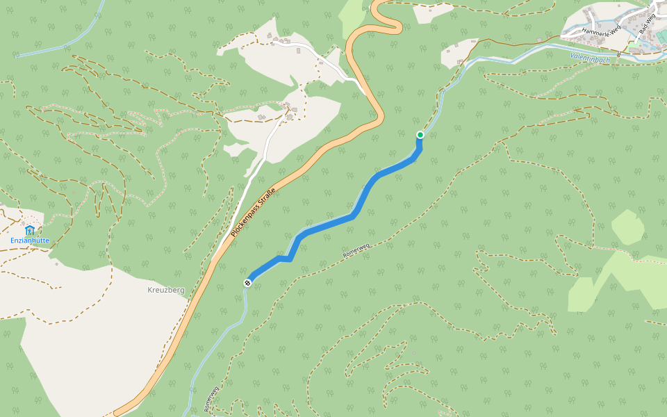 Mauthener Klamm walking route map in Lamprecht