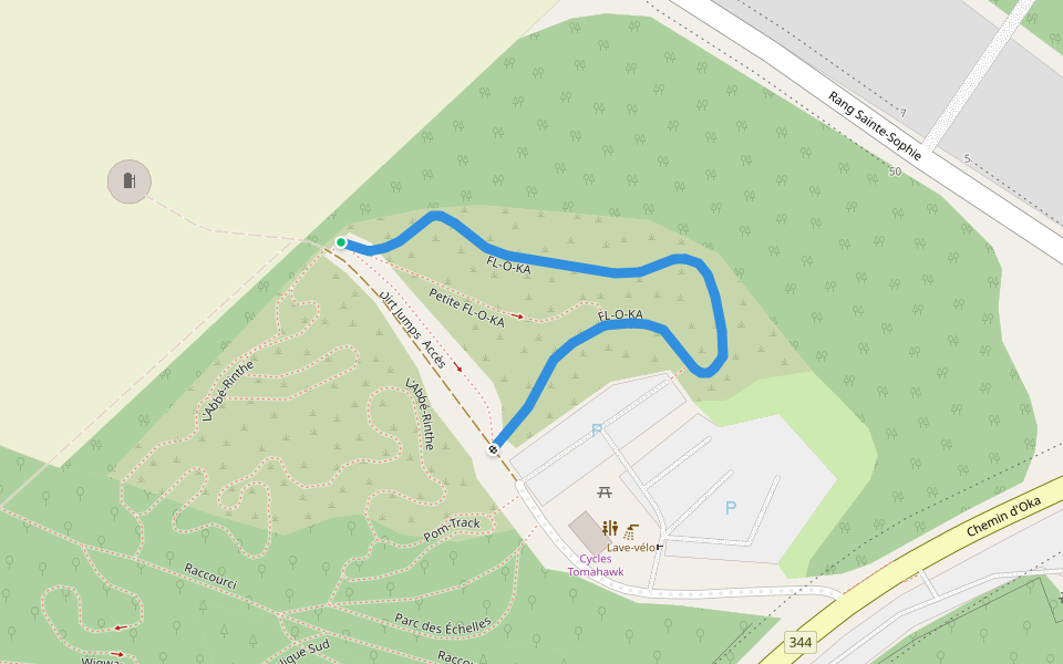 FL-O-KA walking route map in Oka