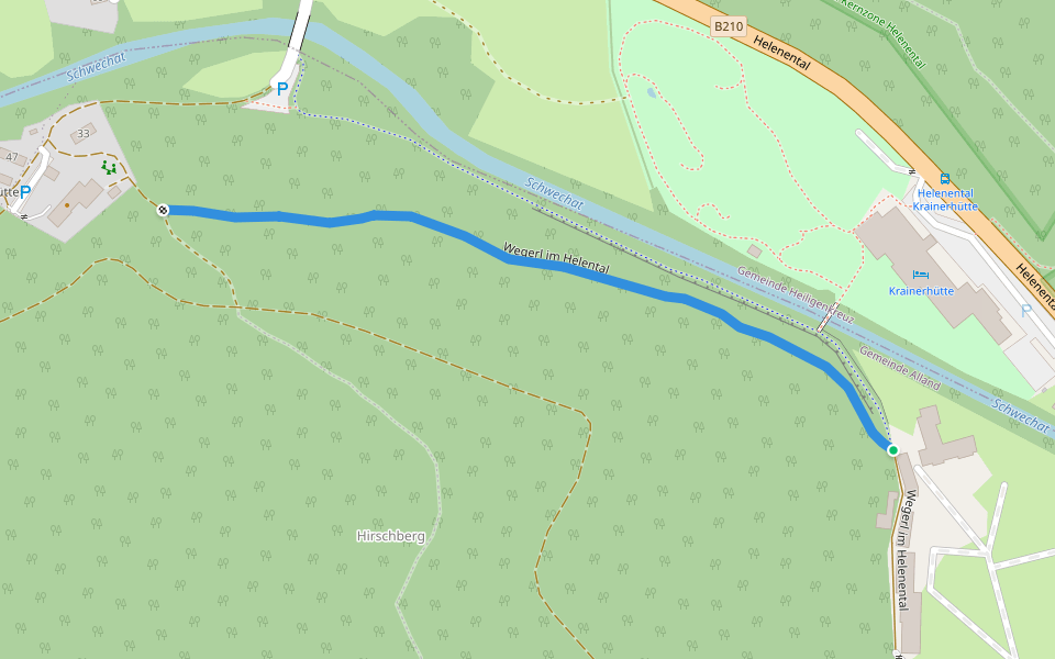 Wegerl im Helental walking route map in Schwechatbach