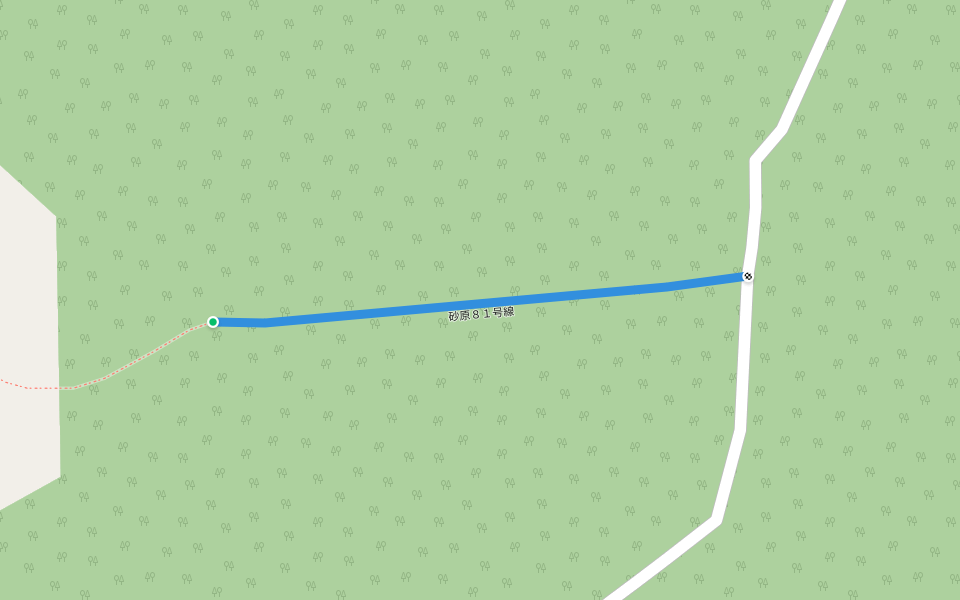 砂原８１号線 walking route map in Mori