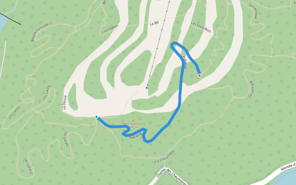 Pukapab walking route map in Saint-Adolphe-d'Howard