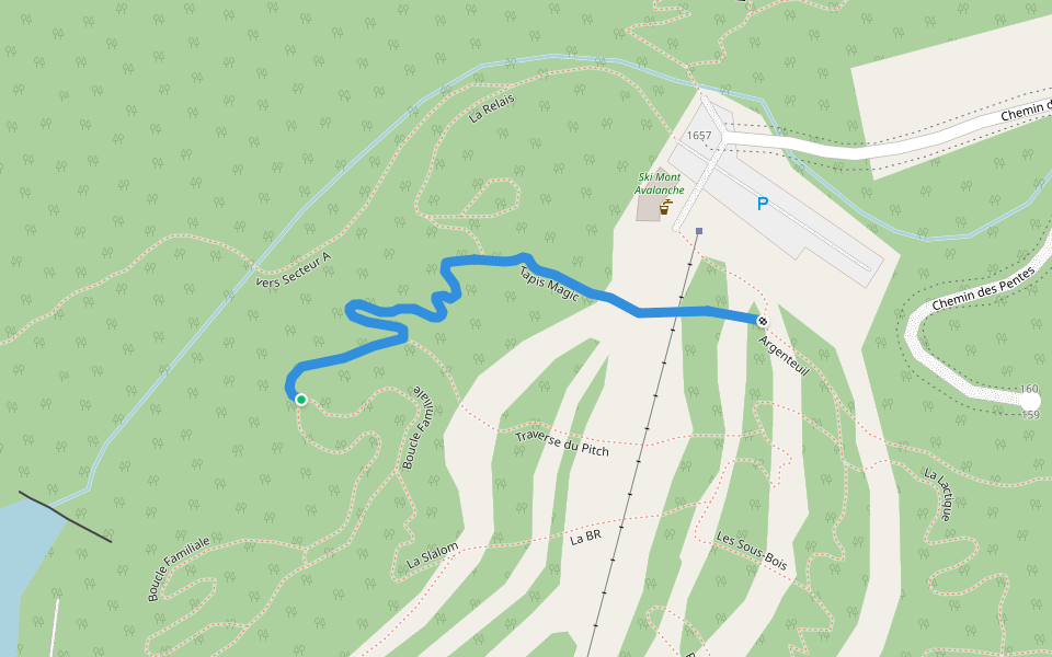 Tapis Magic walking route map in Saint-Adolphe-d'Howard