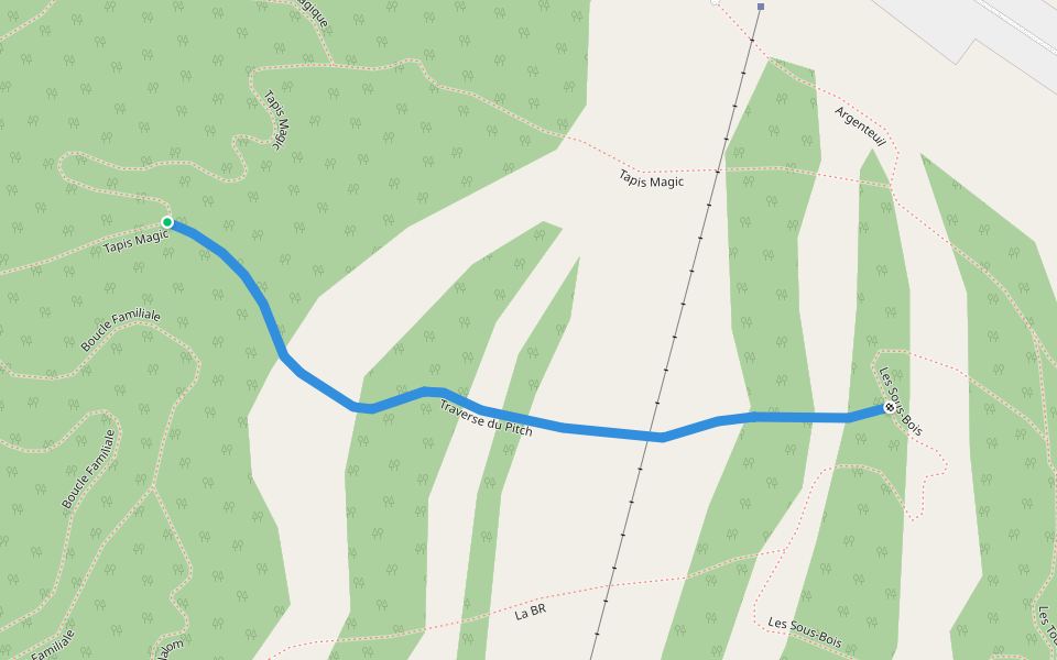 Traverse du Pitch walking route map in Saint-Adolphe-d'Howard