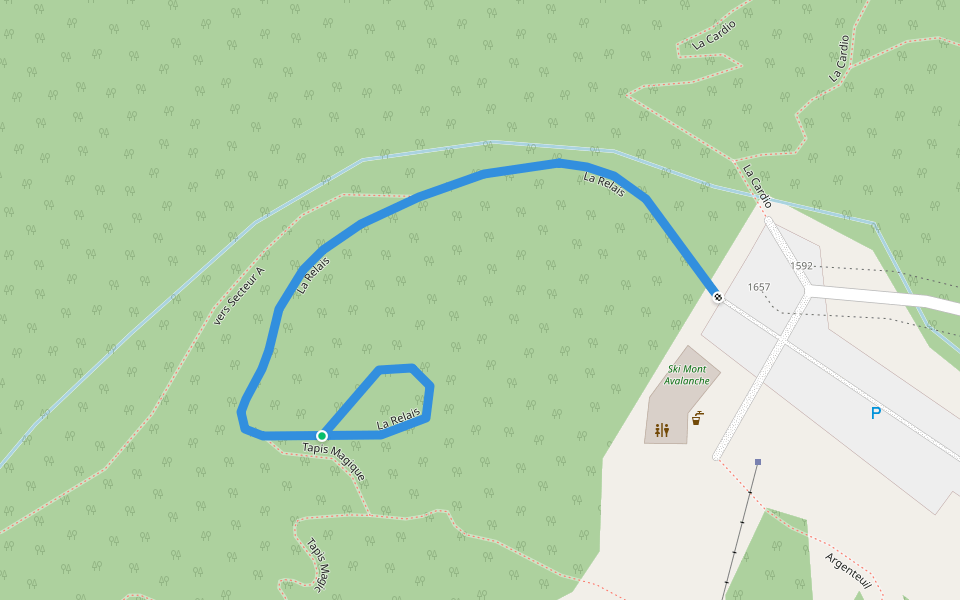 La Relais walking route map in Saint-Adolphe-d'Howard